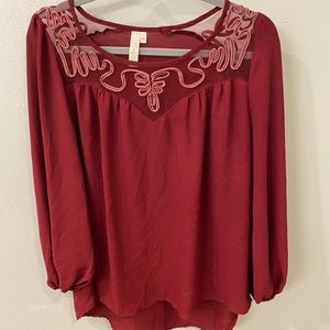 Beautiful Cranberry Blouse